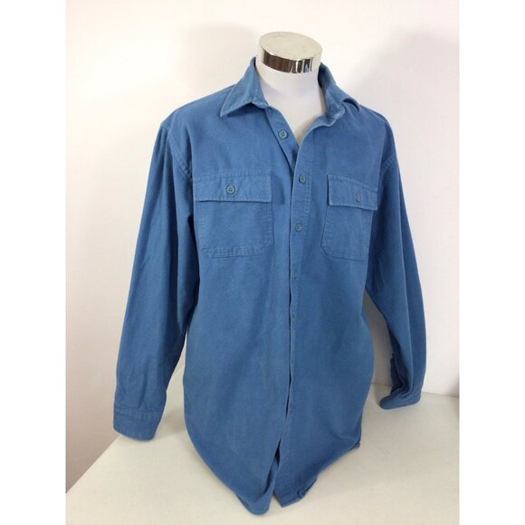 LL Bean Flannel Shirt Cotton Mens Large - Picture 1 of 8